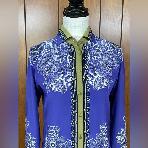 Etro Silk Bandana Blouse size 40/us size 4 - Picture 6 of 13